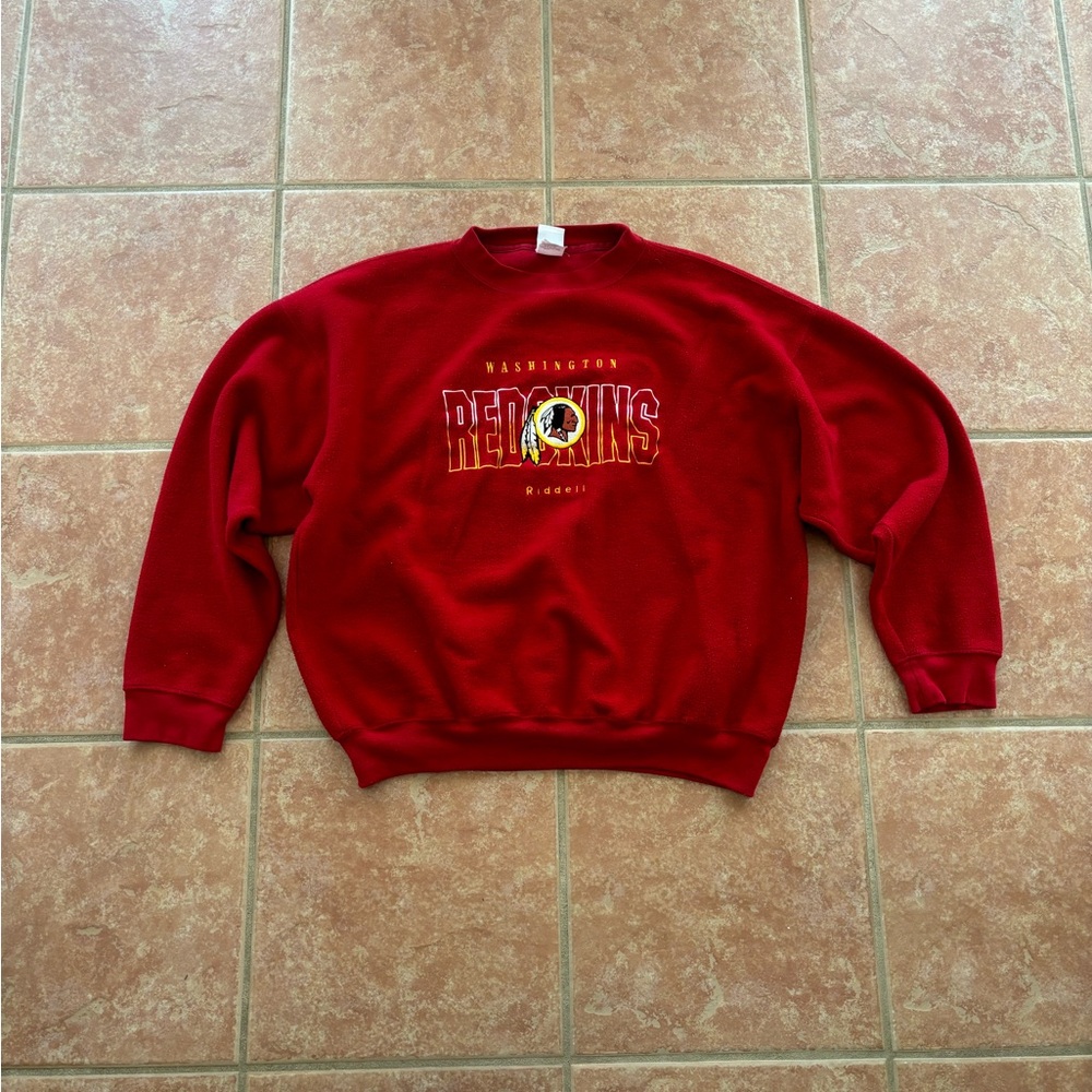 Vintage Washington Redskins Crewneck Sweatshirt Riddell XL Red